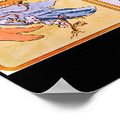 Jugendstil lebhafte Farben 4 Saisons Frauen Poster (Ecke)