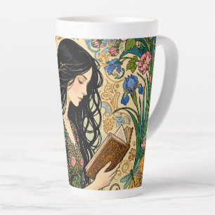 Jugendstil Lesen im Garten Milchtasse