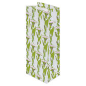 Jugendstil-Licht Ipomoea Tapete im Blumenmuster Ku Geschenktüte Für Weinflaschen (Rückseite Schrägansicht)