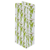 Jugendstil-Licht Ipomoea Tapete im Blumenmuster Ku Geschenktüte Für Weinflaschen (Vorderseite Schrägansicht)