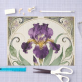 Jugendstil Lila Iris Seidenpapier (Handwerk)