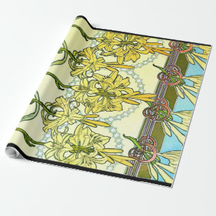 Jugendstil-Lilien 1901 Geschenkpapier