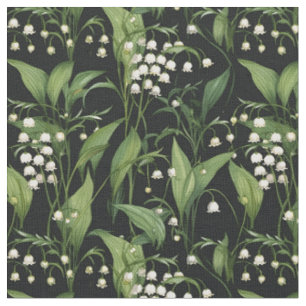 Jugendstil-Lilien-des-Tals-Muster Stoff