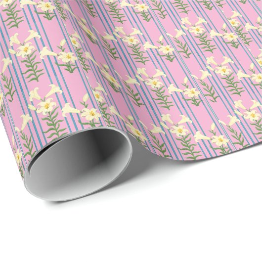 Jugendstil-Lilien Geschenkpapier (Rolleneckpunkt)