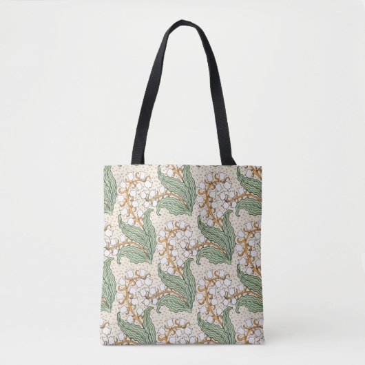 Jugendstil-Lilienblütenmuster LRG Tasche (Vorderseite)