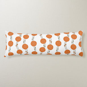 Jugendstil Mackintosh Rosen Streifen Orange Seitenschläferkissen