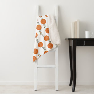 Jugendstil Mackintosh-Rosenstreifen Orange Sherpadecke