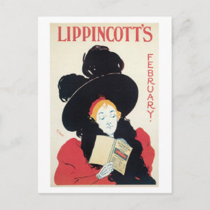 Jugendstil-Magazincover Februar Vintage Postkarte