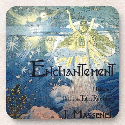 Jugendstil-Magie Getränkeuntersetzer (Vorderseite)