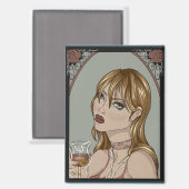 Jugendstil Magnet (Vorderseite/Rückseite)