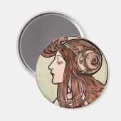 Jugendstil Magnet (Vorderseite/Rückseite)