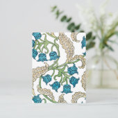 Jugendstil-Maiglöckchen-Blumenmuster 2 Postkarte (Stehend Vorderseite)