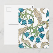 Jugendstil-Maiglöckchen-Blumenmuster 2 Postkarte (Vorne/Hinten)