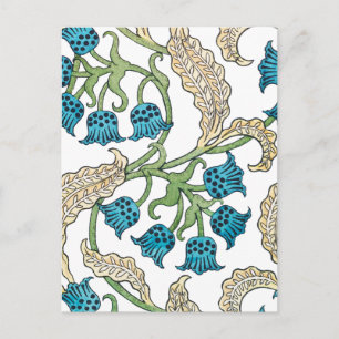 Jugendstil-Maiglöckchen-Blumenmuster 2  Postkarte