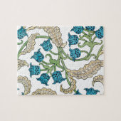 Jugendstil-Maiglöckchen-Blumenmuster 2 Puzzle (Horizontal)