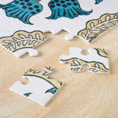 Jugendstil-Maiglöckchen-Blumenmuster 2 Puzzle (Seite)