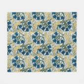 Jugendstil Maiglöckchen-Blüte Verneuil Fleecedecke (Vorderseite (Horizontal))