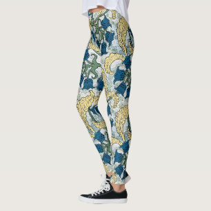 Jugendstil Maiglöckchen-Blüte Verneuil Leggings