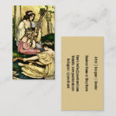 Jugendstil-Märchenillustration Visitenkarte (Vorne/Hinten)