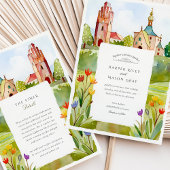 Jugendstil Mathildenhöhe Darmstadt Wassercolor Einladung