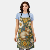 Jugendstil-Maus und Blumen Schürze (Getragen)