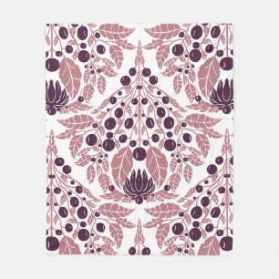 Jugendstil-Mauve & Lila-Vintage Blumenschlucht Fleecedecke
