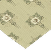 Jugendstil Mission Style White Blume Muster Kurzer Tischläufer (Ecke)