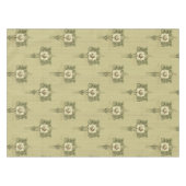 Jugendstil Mission Style White Blume Muster Tischdecke (Vorderseite (Horizontal))