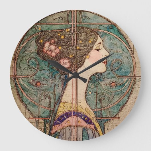 Jugendstil-Modell  Große Wanduhr (Vorderseite)