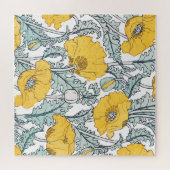 Jugendstil-Mohnblumenmuster GROSS Puzzle (Horizontal)