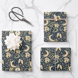 Jugendstil-Mondneujahrsmuster Geschenkpapier Set