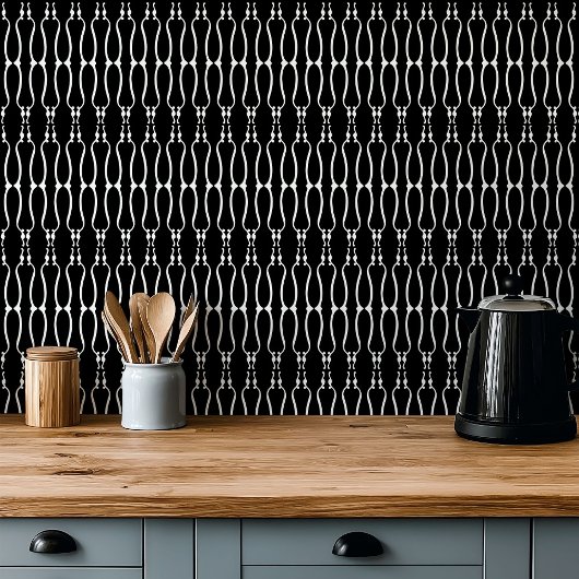 Jugendstil-Monochrommuster Fliese