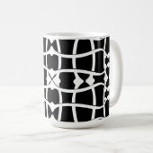 Jugendstil-Monochrommuster Kaffeetasse (VorderseiteRechts)