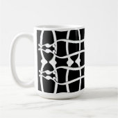 Jugendstil-Monochrommuster Kaffeetasse (Links)
