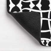 Jugendstil-Monochrommuster Mousepad (Ecke)