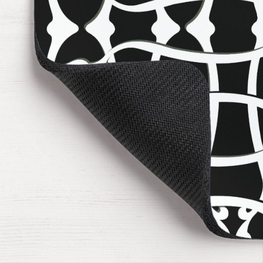 Jugendstil-Monochrommuster Mousepad (Ecke)