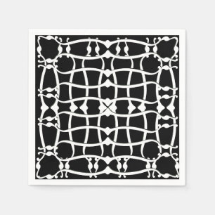 Jugendstil-Monochrommuster Serviette