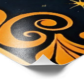 Jugendstil-Moon-Illustration Fotodruck (Ecke)