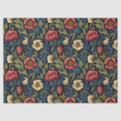 Jugendstil Morris Blume Pastellblau Seidenpapier (Vorderseite)