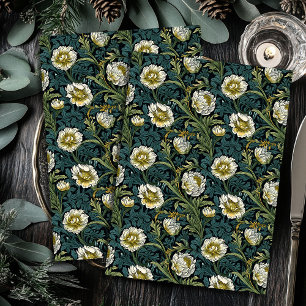 Jugendstil Morris Blume Pastellblauer Seidenpapier