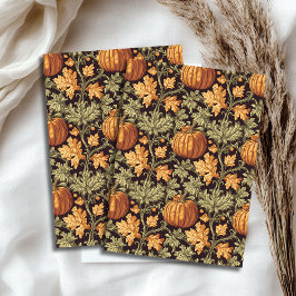 Jugendstil Morris Herbstkürbis pastellgrün Seidenpapier