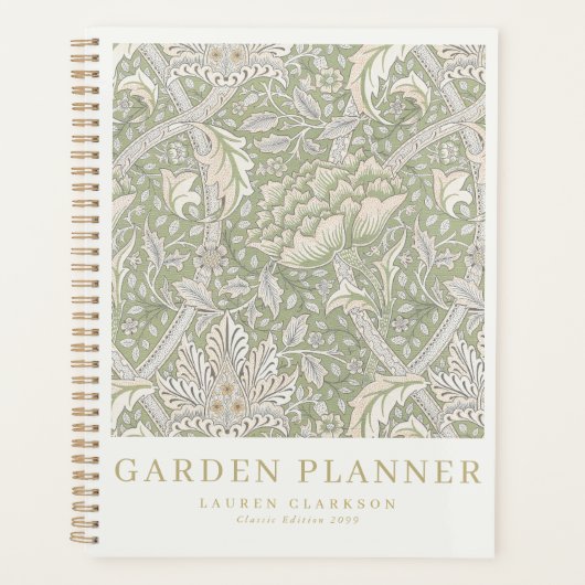 Jugendstil-Morris-inspirierter Gartenplaner Planer (Vorderseite)