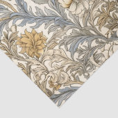 Jugendstil Morris pastellblaues Elfenbein, weiße B Seidenpapier (Detail)