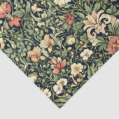 Jugendstil Morris Pastellgrün Pfirsichblüte Blume Seidenpapier (Detail)