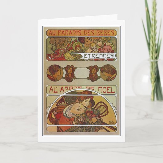Jugendstil, Mucha Karte (Vorderseite)
