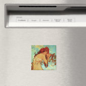 Jugendstil - Mucha - Sommer Magnet (In Situ (Geschirrspüler))