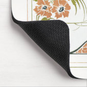 Jugendstil Muchal abstrakte Kunstpfirsich Mousepad (Ecke)