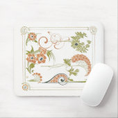 Jugendstil Muchal abstrakte Kunstpfirsich Mousepad (Mit Mouse)