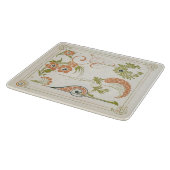 Jugendstil Muchal abstrakte Kunstpfirsich Schneidebrett (Ecke)