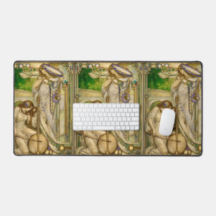 Jugendstil Musikmädchen Vintage-Illustration Schreibtischunterlage
